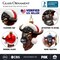 Festive Bison Glass Christmas Ornament, Buffalo Western Bovine Animal